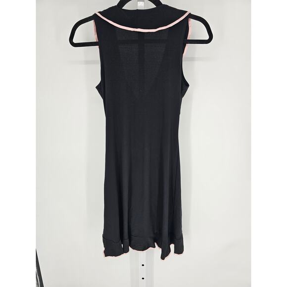 A&G Crush Jr. Women's Black Ruffle Shawl-Neck Sleeveless Faux Wrap Dress Size M - Picture 2 of 4